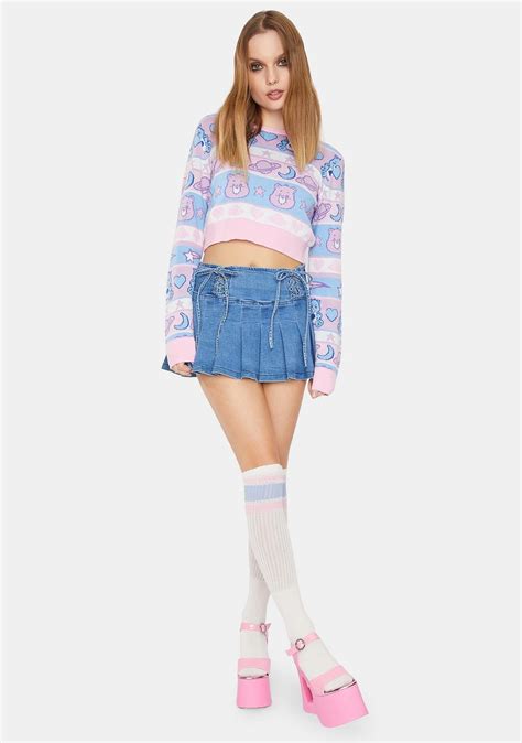 Care Bears Celestial Fairisle Pastel Cropped Sweater Cropped Sweater