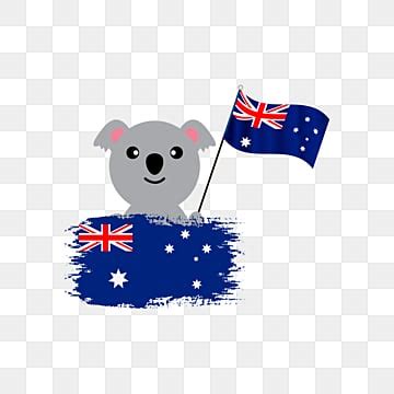 Australia Flag Png Transparent Cute Koala Holding A Flag On Australia