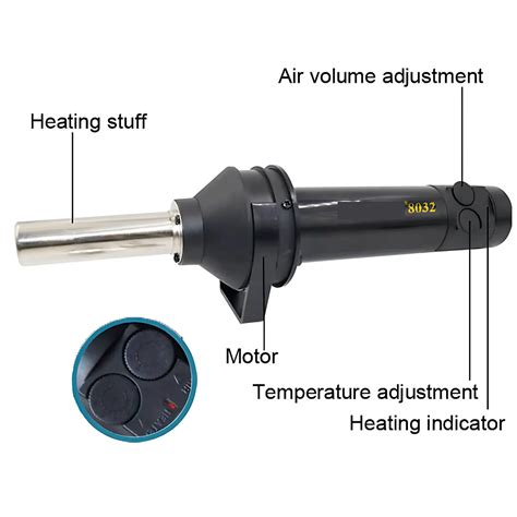 Portable Hot Air Gun Adjustable Microlek Online Store
