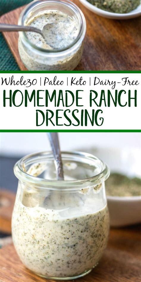 This Whole30 Homemade Ranch Dressing Is So Easy To Make At Home It S A Paleo Keto Dairy Free