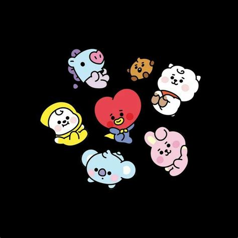 bts  faces bts ot aesthetic profile picture cartoon soft bts