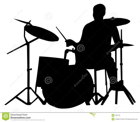 Drum Set Silhouette Vector At Vectorified Collection Of Drum Set