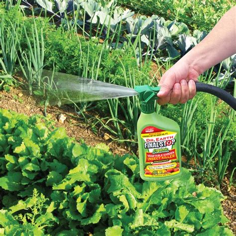 Dr Earth 24 Oz Final Stop Vegetable Garden Natural Insect Killer Hose End Sprayer In The