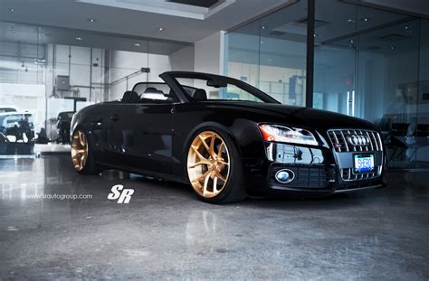 Black Audi S5 Gets Gold PUR Wheels - autoevolution