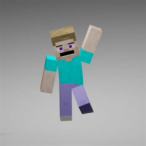 Minecraft Steve Character 3d Model Rigged Cgtrader