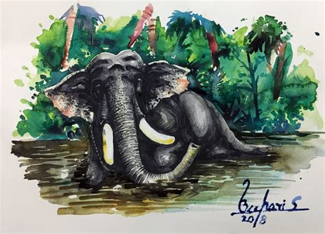 Kerala Elephant Painting