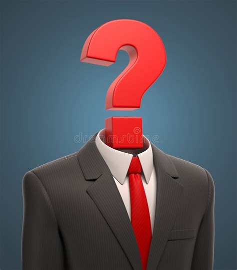 Business Suit With Question Mark Stock Illustration Illustration Of