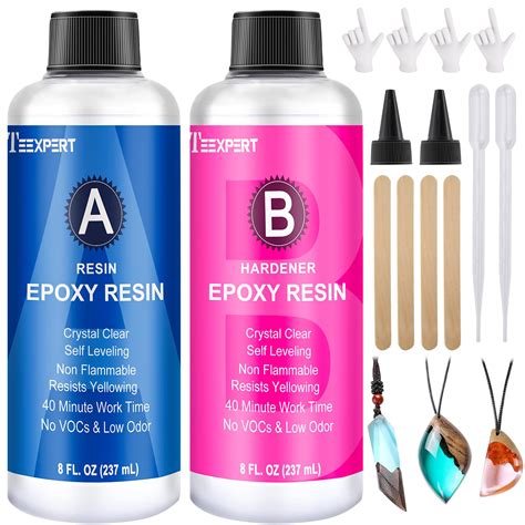 Buy Teexpert Epoxy Resin Crystal Clear 16oz Epoxy Resin Kit Self