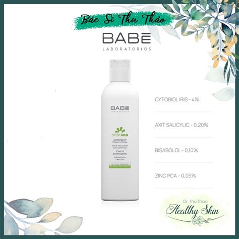 mL Nước cân bằng toner làm sạch sâu cho da dầu da mụn Babe Stop AKN Astringent Tonic