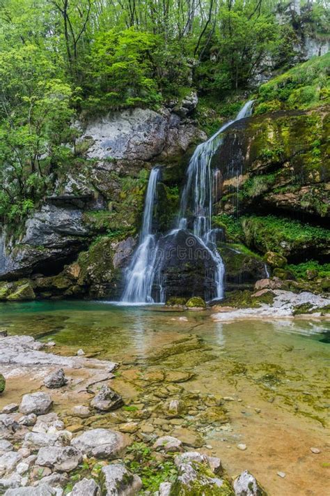 Slap Virje Waterfall Near Bovec Village Sloven Stock Photo Image Of