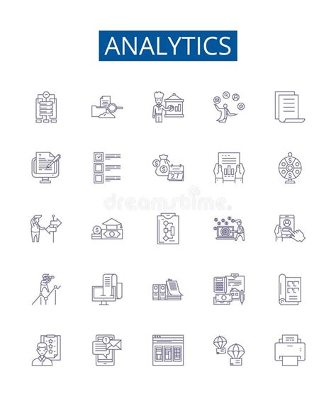 Analytics Line Icons Signs Set Design Collection Of Analytics