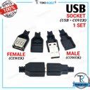 Jual Soket Usb Tipe A Pin Konektor Kosong Socket Plug Connector Male