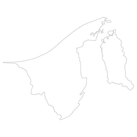 Premium Vector Brunei Map Map Of Brunei In White Color