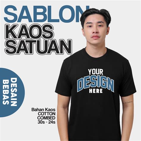 Jual Kaos Custom Satuan Desain Suka Suka Baju Sablon Satuan Desain