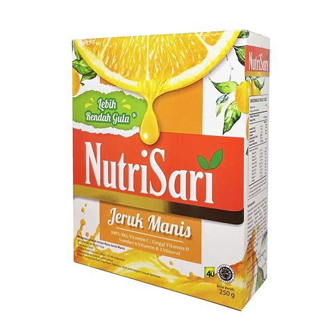 Jual Nutrisari Jeruk Manis Minuman Bubuk Kotak 250 Gr Shopee