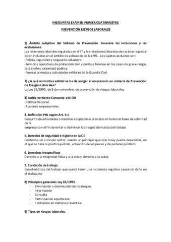 PREGUNTAS PREVENCION 1ER CUATRIMESTRE Pdf