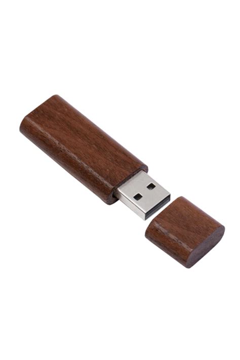 USB Stick Gepersonaliseerd Met Uw Eigen Tekst 16GB Walnoot Logo Op Maat