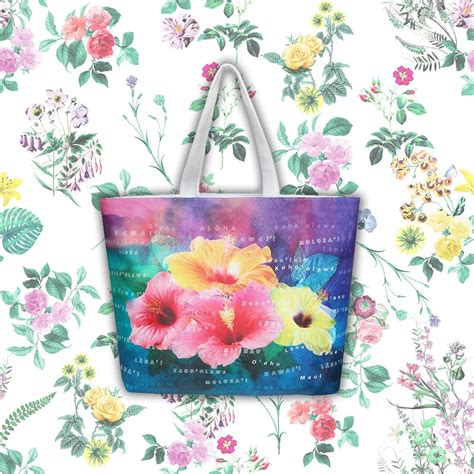 Aloha Hawaii Hibiscus Tote Bag