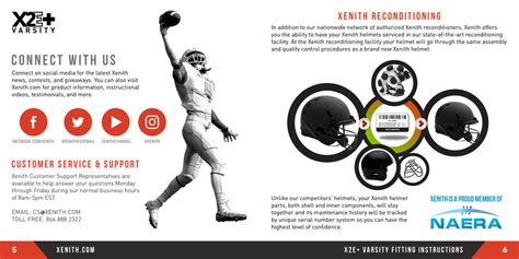 Football Helmet Size Chart - Xenith - Eight Steps Download Printable ...