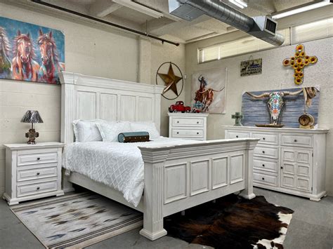 Colorado King Size Bedroom Set (BV White Finish) - Monterrey Rustic ...