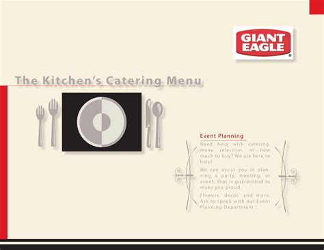 Pdf Watertower Giant Eagle Catering Menu Dokumentips