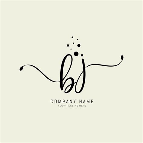 Premium Vector Initial Bj Handwriting Logo Design Vector Template