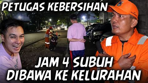 LAGI NYAPU SENDIRIAN PAGI2 BUTA PETUGAS KEBERSIHAN DIANGKUT BAIM