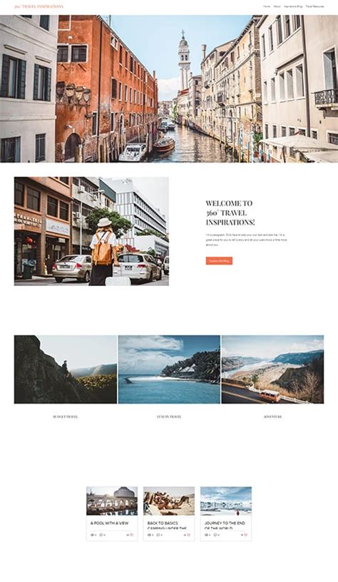 Travel Blog Website Templates