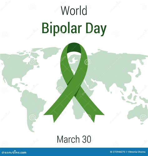 World Bipolar Day on March 30 Concept. Vector Illustration of World Map ...