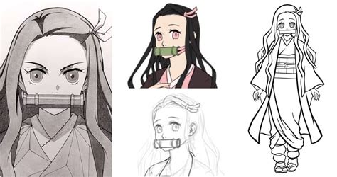 Nezuko Drawing Easy Step By Step