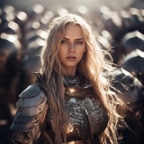 premium ai image female warrior
