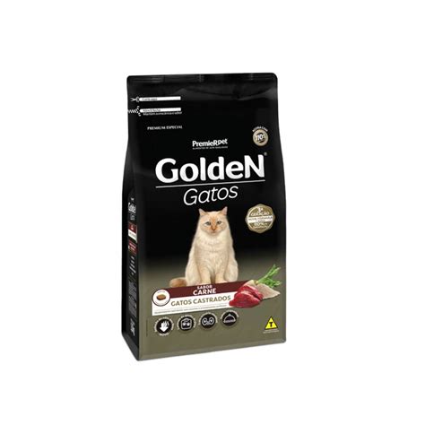 Ração Golden para Gatos Adultos Castrados Carne 1kg Agro Aves