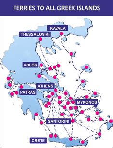 Map Of Greek Ferry Routes