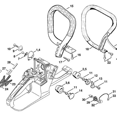 Stihl MS 260 Chainsaw (MS260 Z Pro) Parts Diagram, AV System