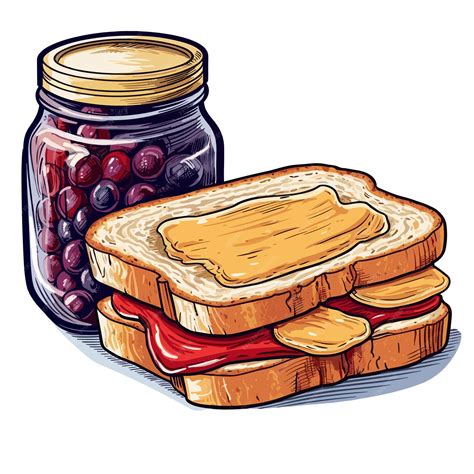 Delightful Peanut Butter And Jelly Sandwich Clipart Collection