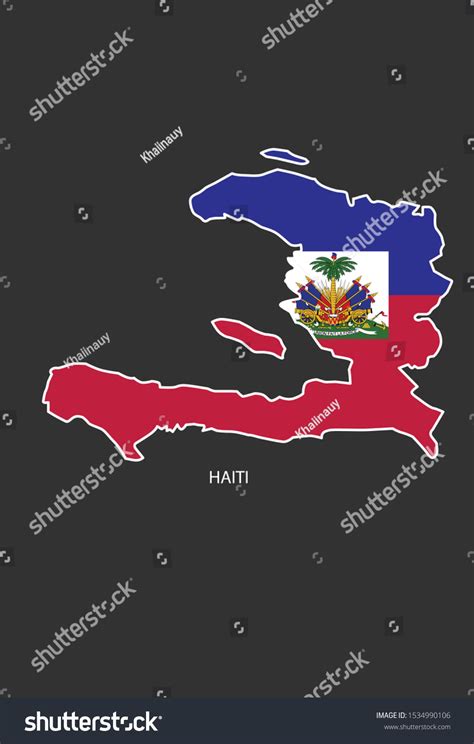 Sticker Outline Map Haiti Flag Haiti Stock Vector (Royalty Free ...