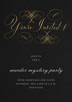 Murder Mystery Party Invitations | Design & Send Online