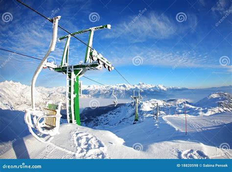 Ski Resort on the Top of the Mountain Stock Photo - Image of sporting, industry: 18820598