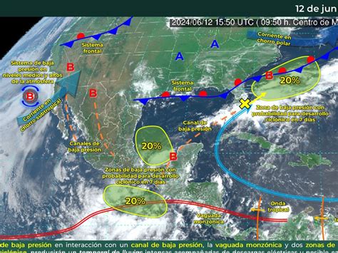 Clima En M Xico Hoy De Junio Del En Estos Estados Habr