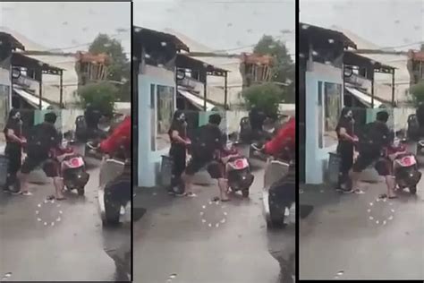 Viral Video Seorang Suami Di Cinere Depok Pukul Istri Di Pinggir Jalan