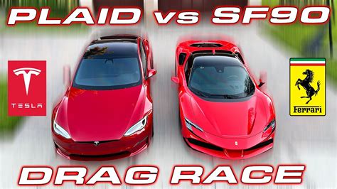 How To Beat A Plaid Hp Battle Ferrari Sf Vs Tesla Plaid