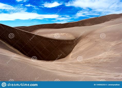 Grandes Dunas De Areia Colorado Paisagem Ocidental Do Deserto Imagem