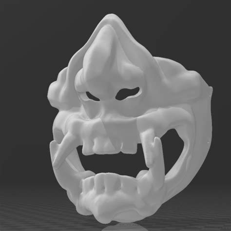 Stl File Oni Mask 🗡️・3d Print Design To Download・cults