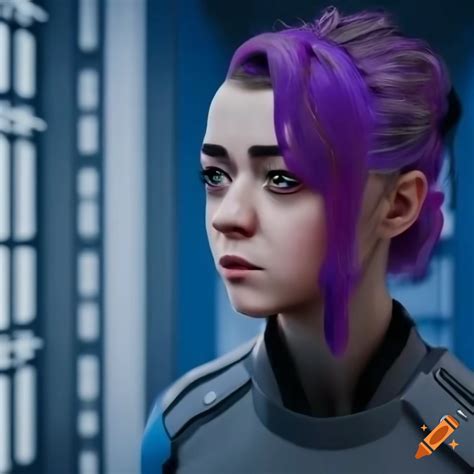 Portrait Of Maisie Williams As A Futuristic Character In A Sci Fi