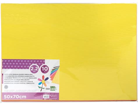 Goma Eva Ondulada Liderpapel X Cm Mm De Espesor Colores Surtidos