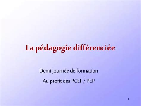 PPT La pédagogie différenciée PowerPoint Presentation free download