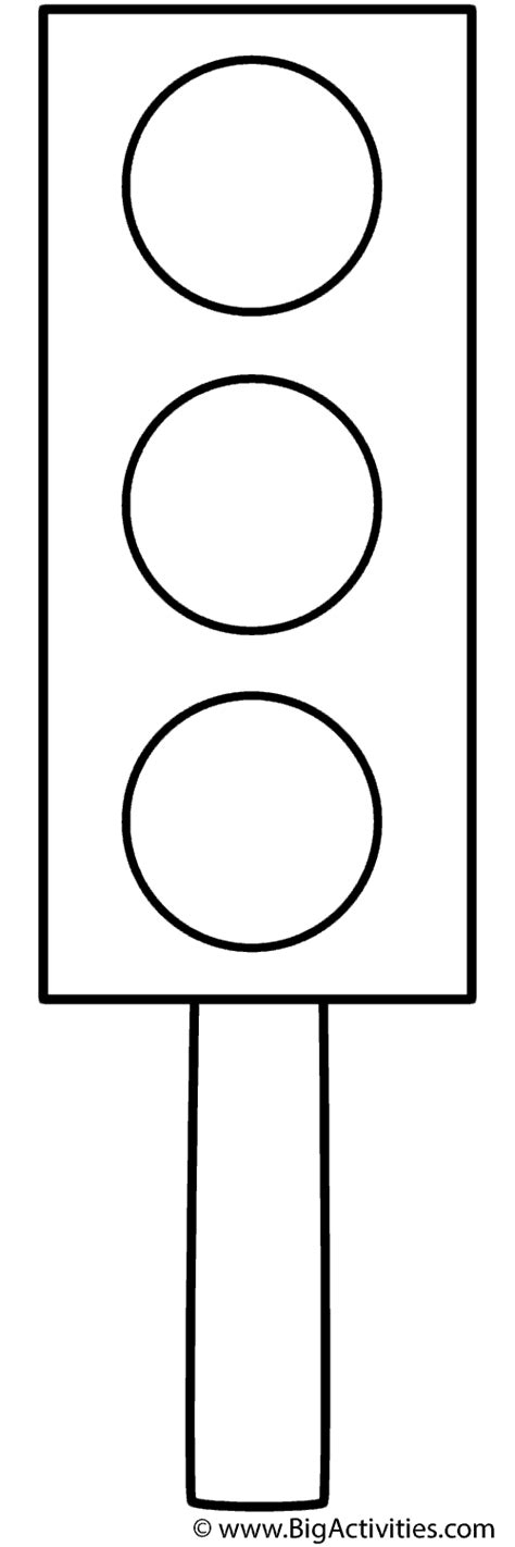 Coloring Page Traffic Light Light Crafts Light Activities