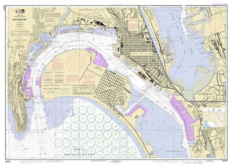 San Diego Bay California Noaa Chart 18773 Digital Art By Nautical