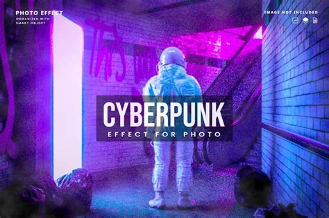 Efecto de foto de clasificación de color cyberpunk Archivo PSD Premium