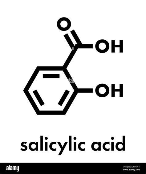 Salicylic Acid Molecule Used In Cosmetics In Dermatological Medicines